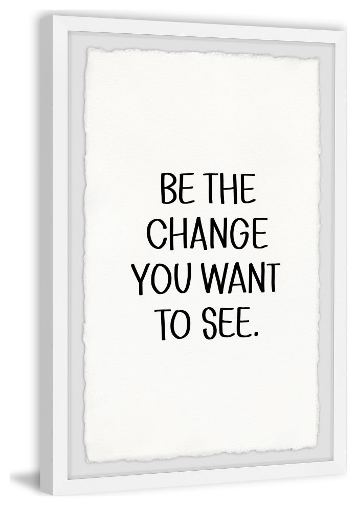 "Be the Change II" Framed Painting Print, 12x18