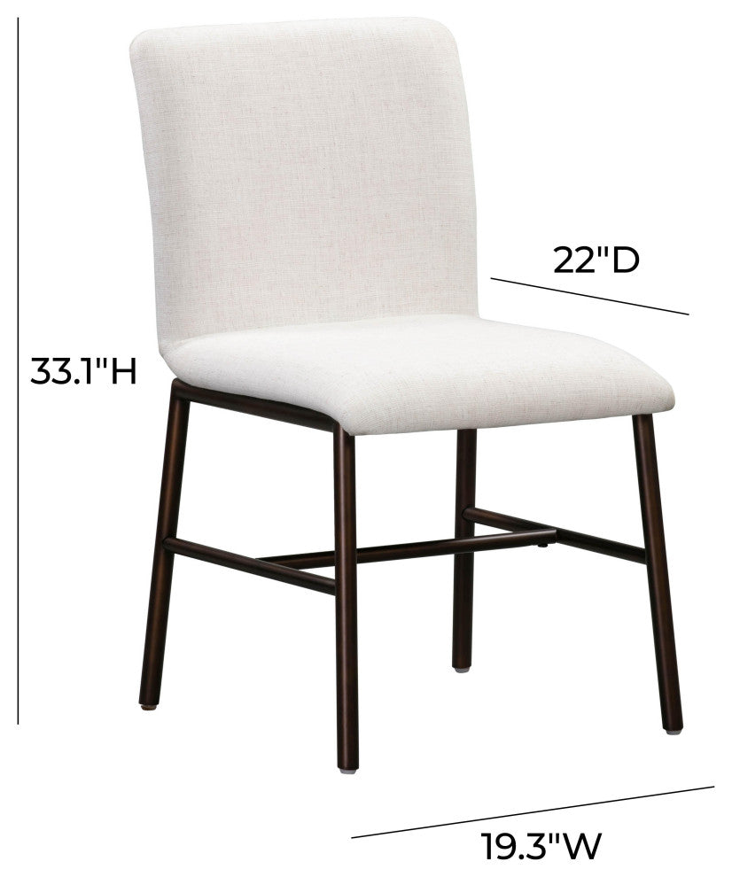 Bushwick Flax Upholstered Dining Chair, Set of 2