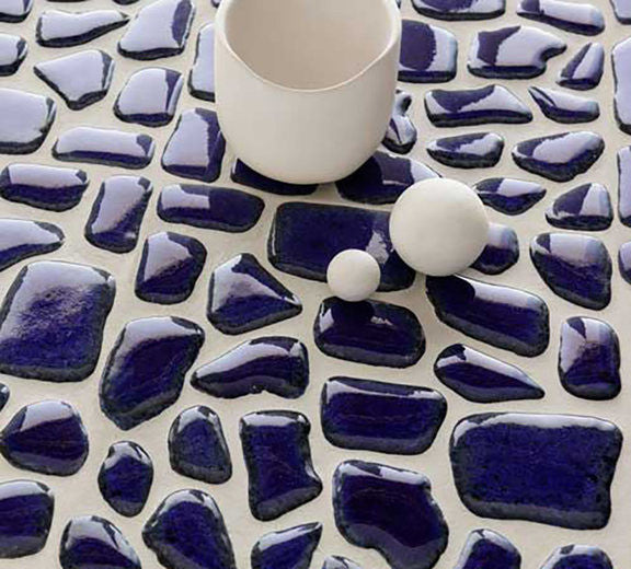 Pele Glazed Pebbles Series Royal Ocean Mosaic Stone Tile for Floors Walls