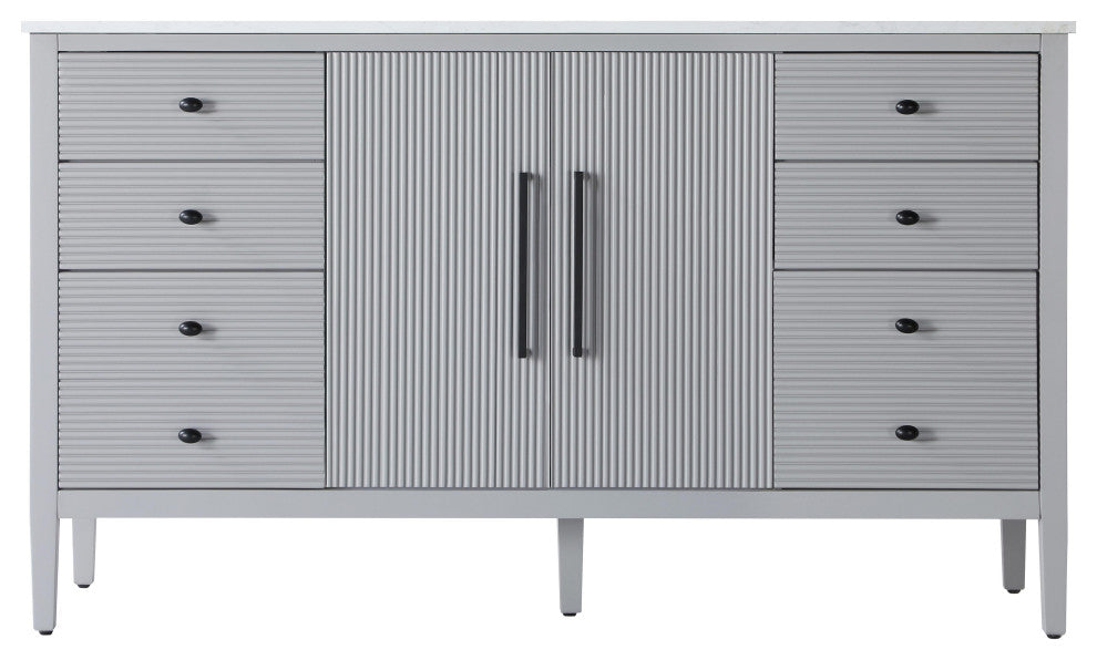 Home Living 60" Single Bathroom Vanity, Grey