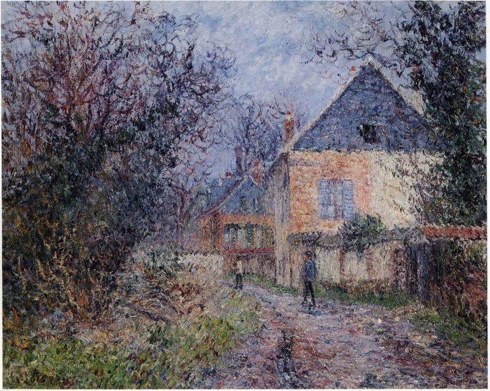 Gustave Loiseau Houses near the Eure, 20"x25" Gallery Wrapped Canvas Print
