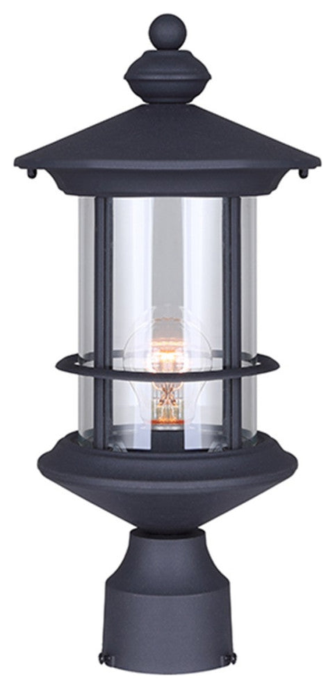 Canarm Treehouse 1-LT Post Light IOL303BK, Black