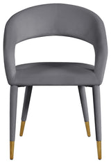Destiny Dining Chair, Grey, Velvet