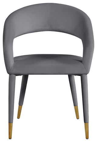Destiny Dining Chair, Grey, Velvet