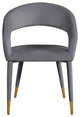 Destiny Dining Chair, Grey, Velvet