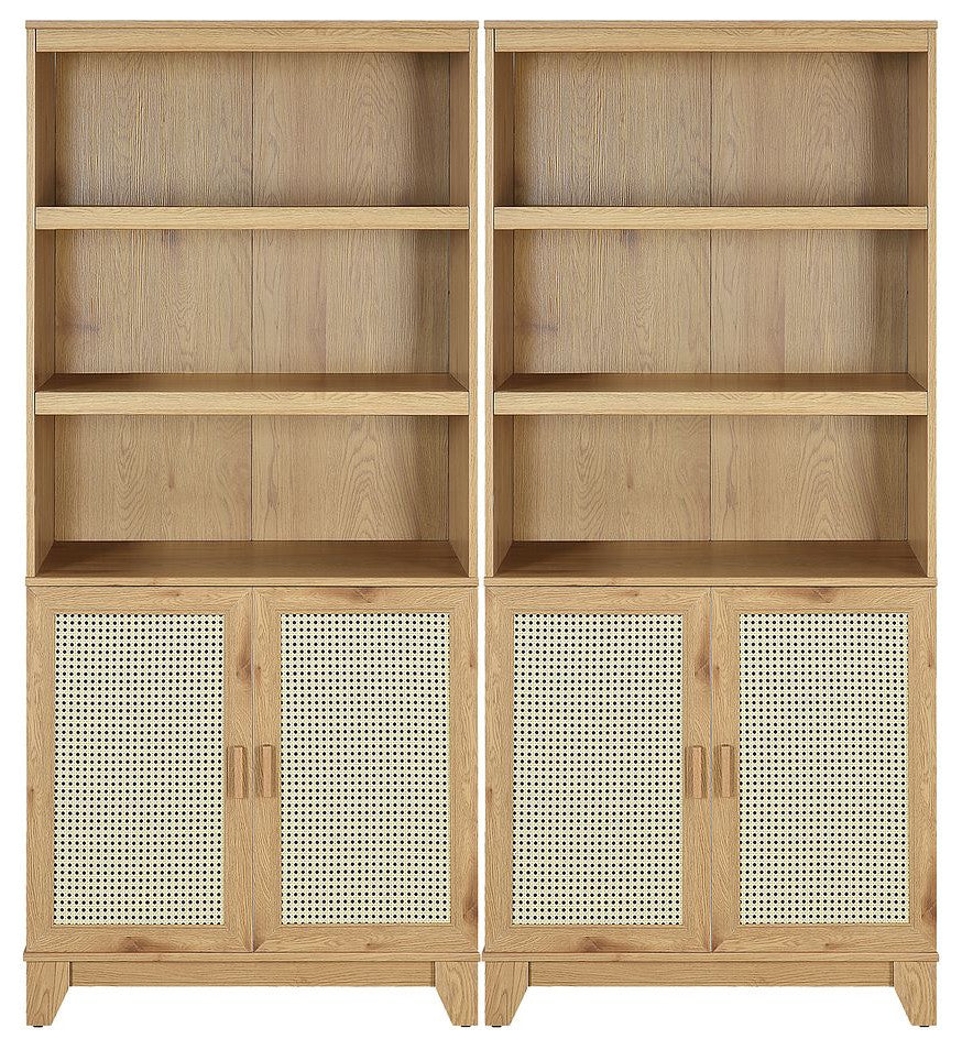 Manhattan Comfort Sheridan Bookcase Cabinet, Set of 2