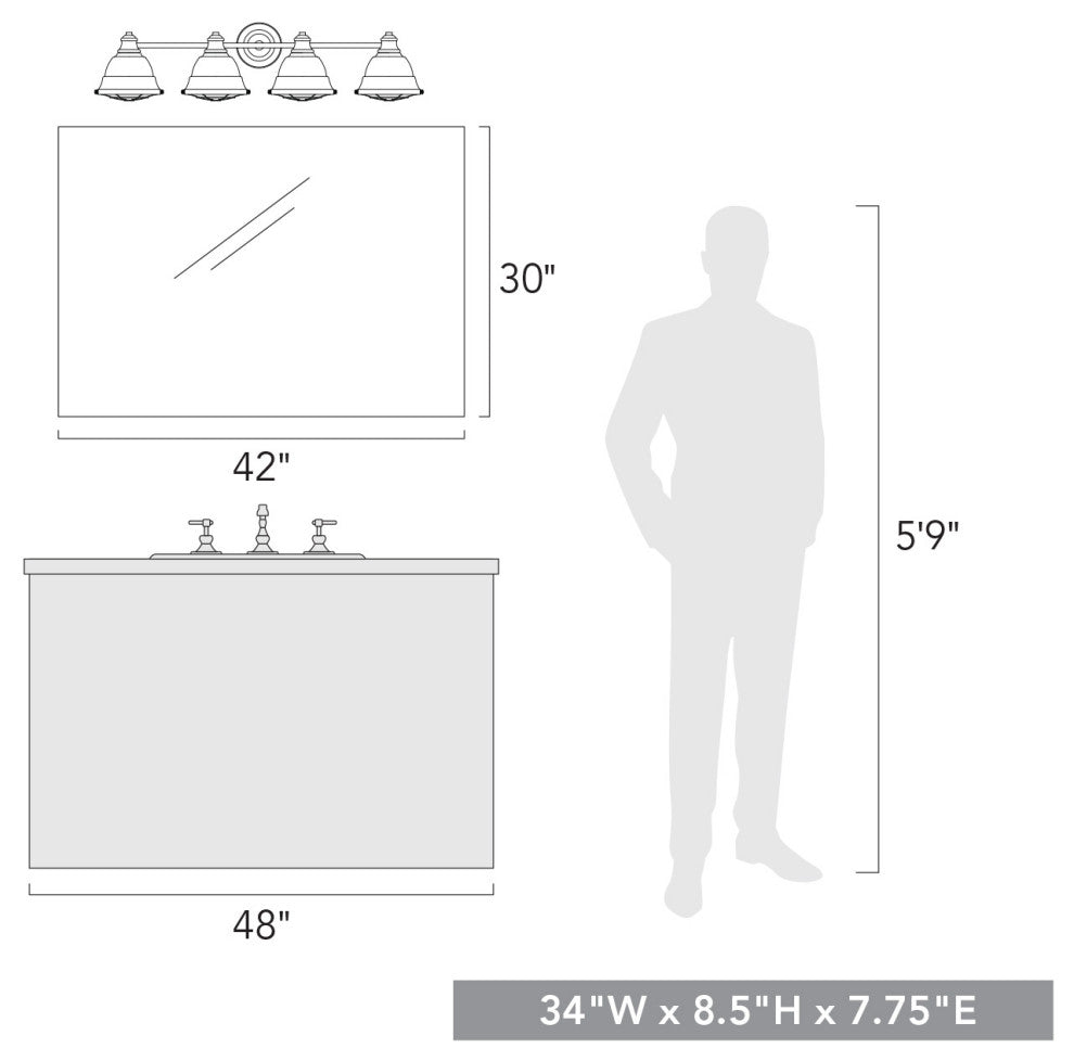 Bartlett 4 Light Bath Vanity