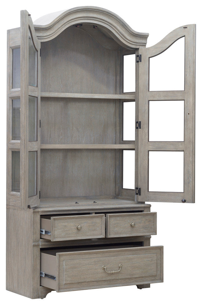 Abbotts Glen Glass Door Bunching Display with Storage Drawers