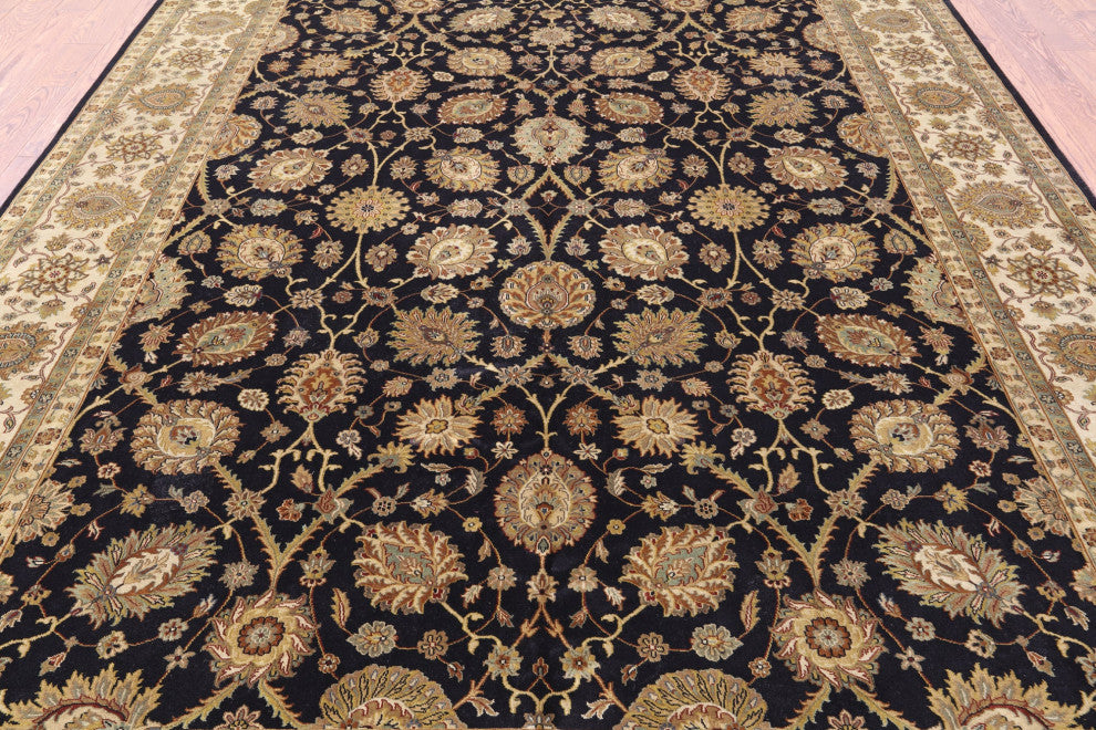 8' 10" X 12' 0" Persian Tabriz  Handmade Wool Rug - Q13749