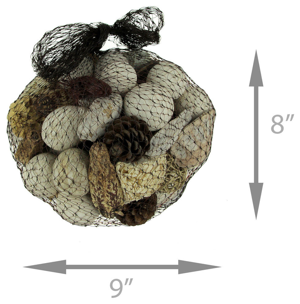 Neutral White Decorative Mushroom Mix Assorted Dried Botanicals In a Bag