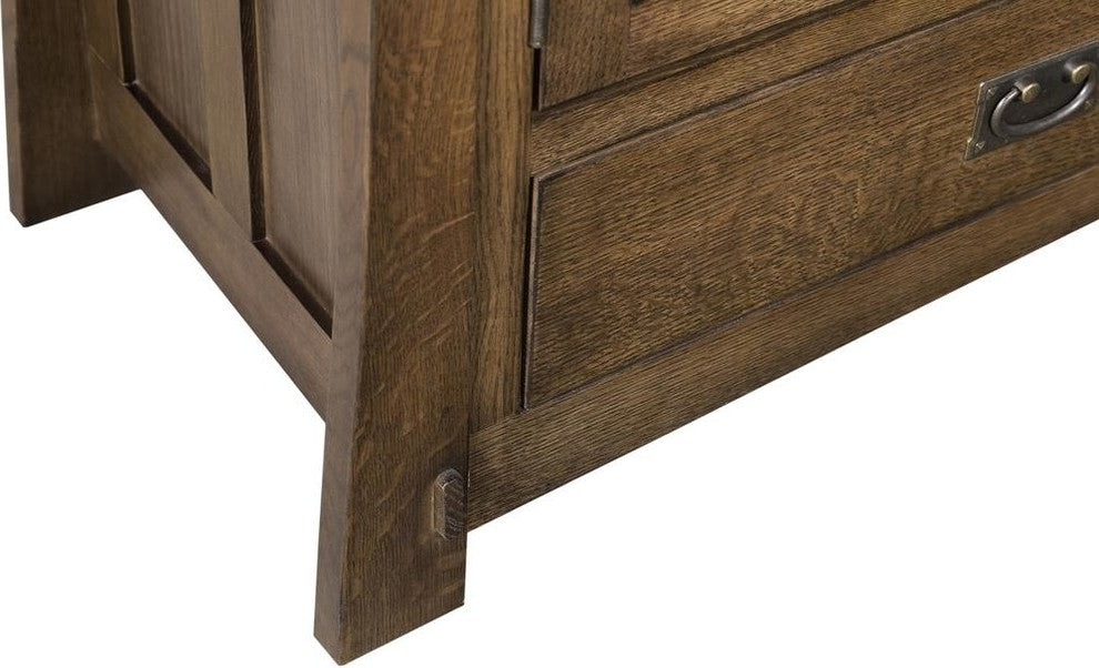 Mission Quarter Sawn Oak 60" TV Stand, Walnut