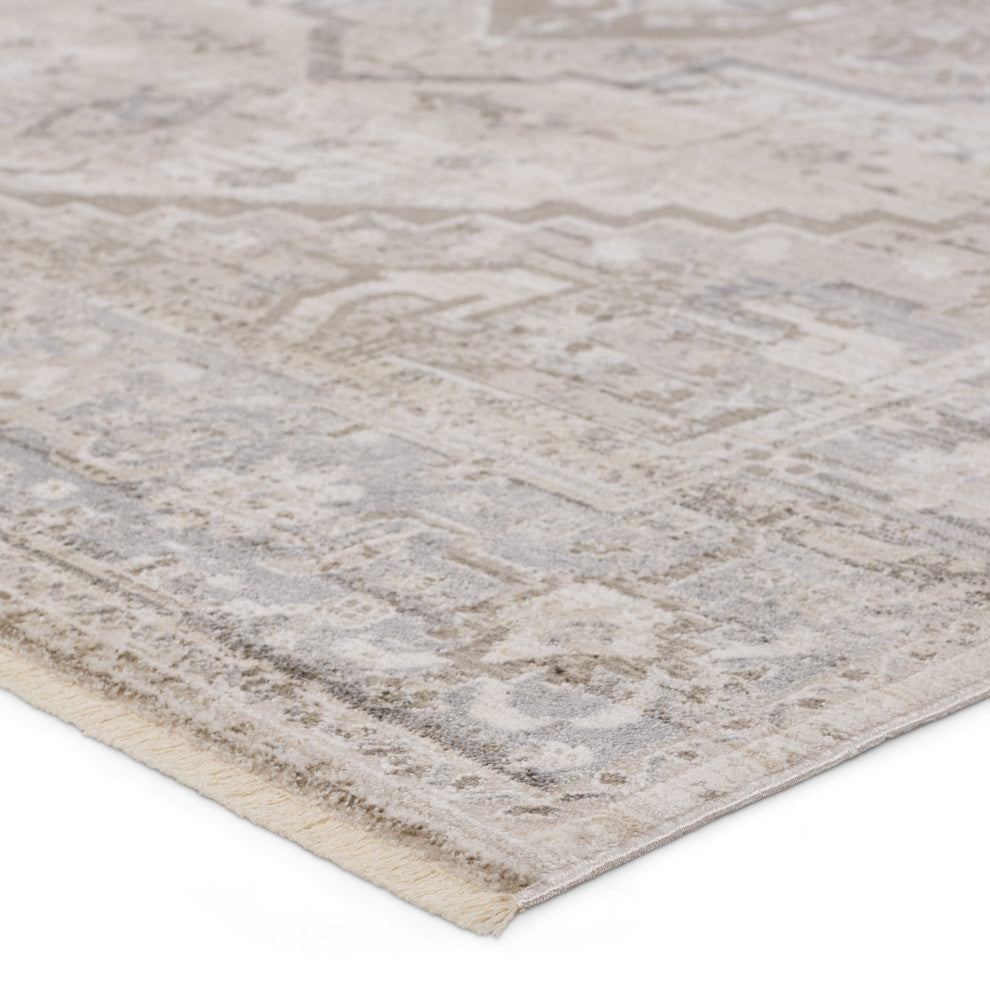 Vibe by Jaipur Living Venn Medallion Taupe/ Silver Area Rug 7'10"X10'10"