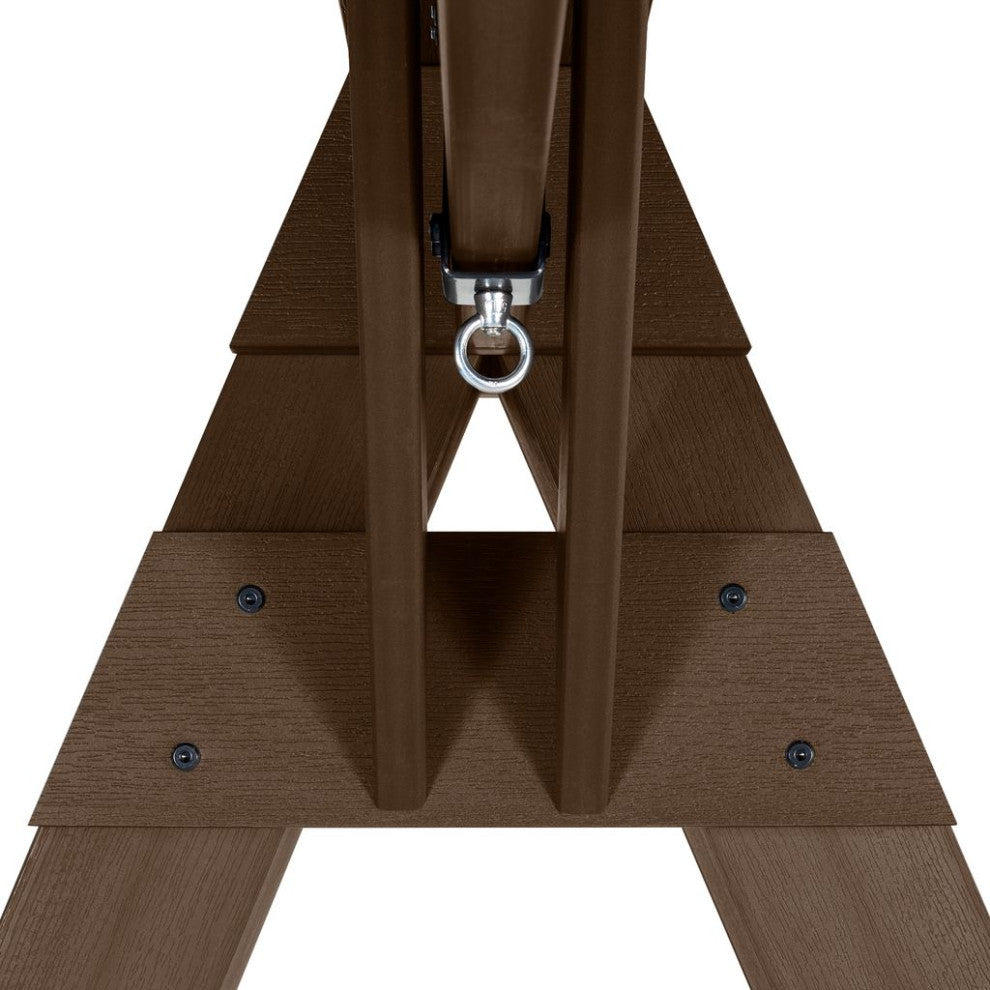 A-Frame Porch Swing Stand, Weathered Acorn