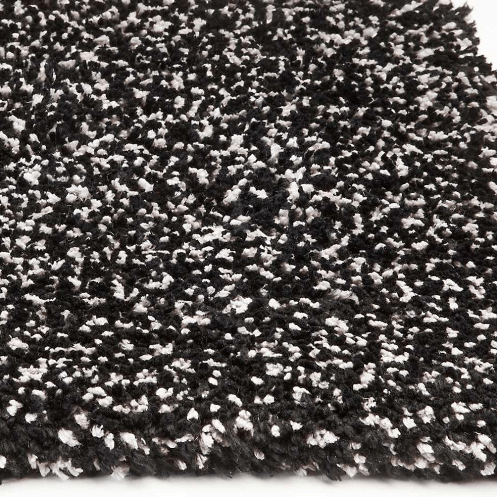 3'X5' Black Heather Indoor Shag Rug