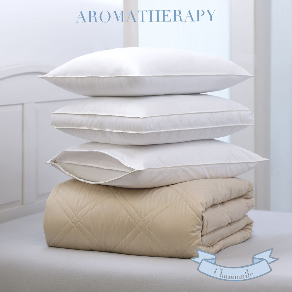 Chamomile Aroma Infusion Cotton Pillow Protector, Standard