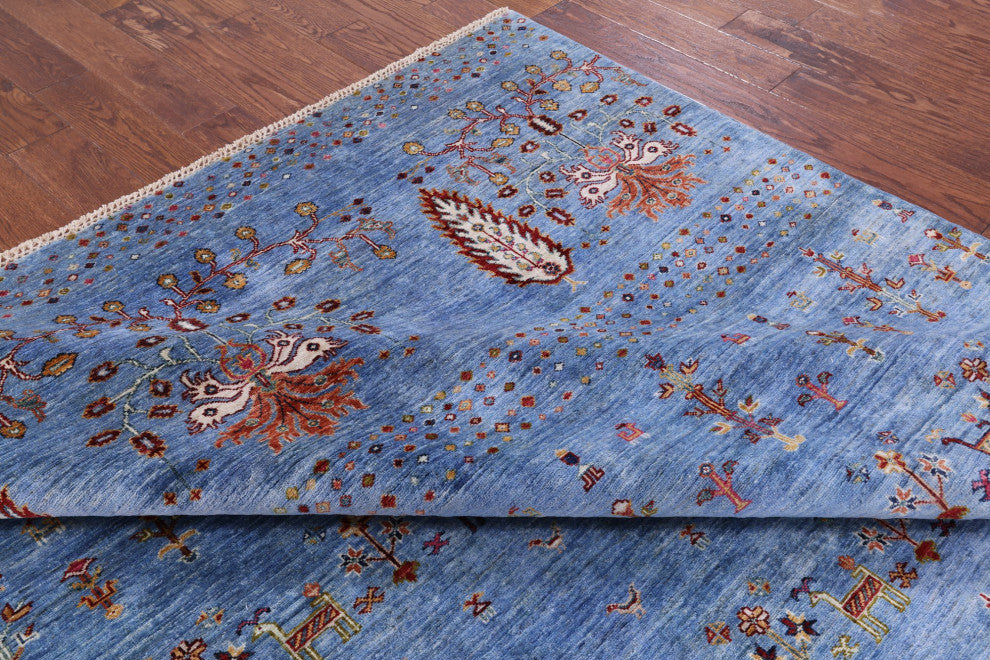Tribal Persian Gabbeh Handmade Wool Rug 6' 11" X 9' 9" Q7610