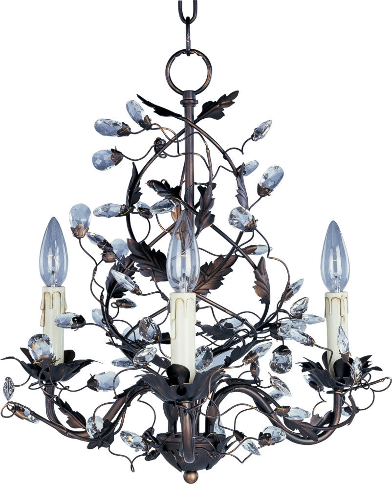 Maxim 2850 Elegante 18"W 3 Light Chandelier - Oil Rubbed Bronze