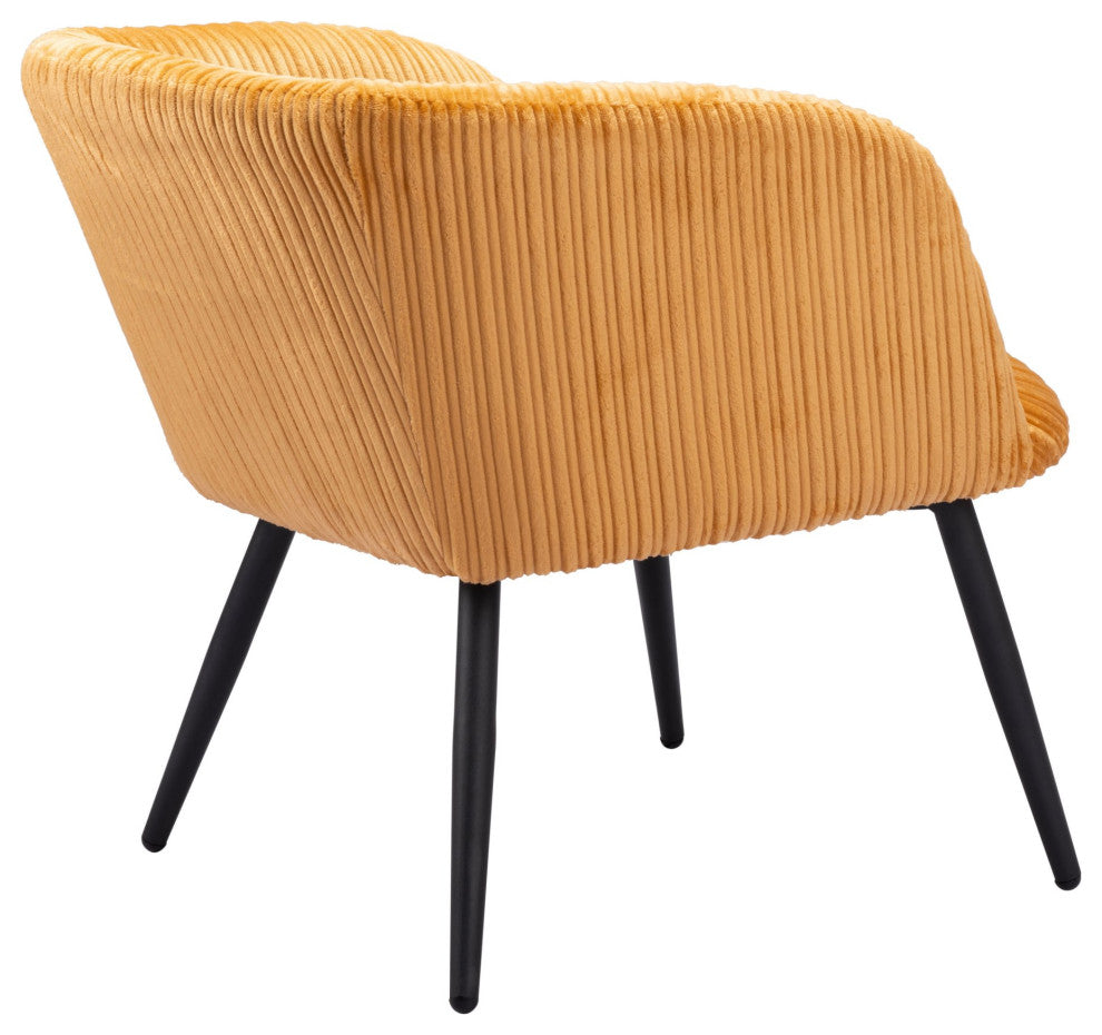 Accent Chair, Steel Metal, Fabric, Yellow, Black, Lounge Cafe Lobby Hospitality