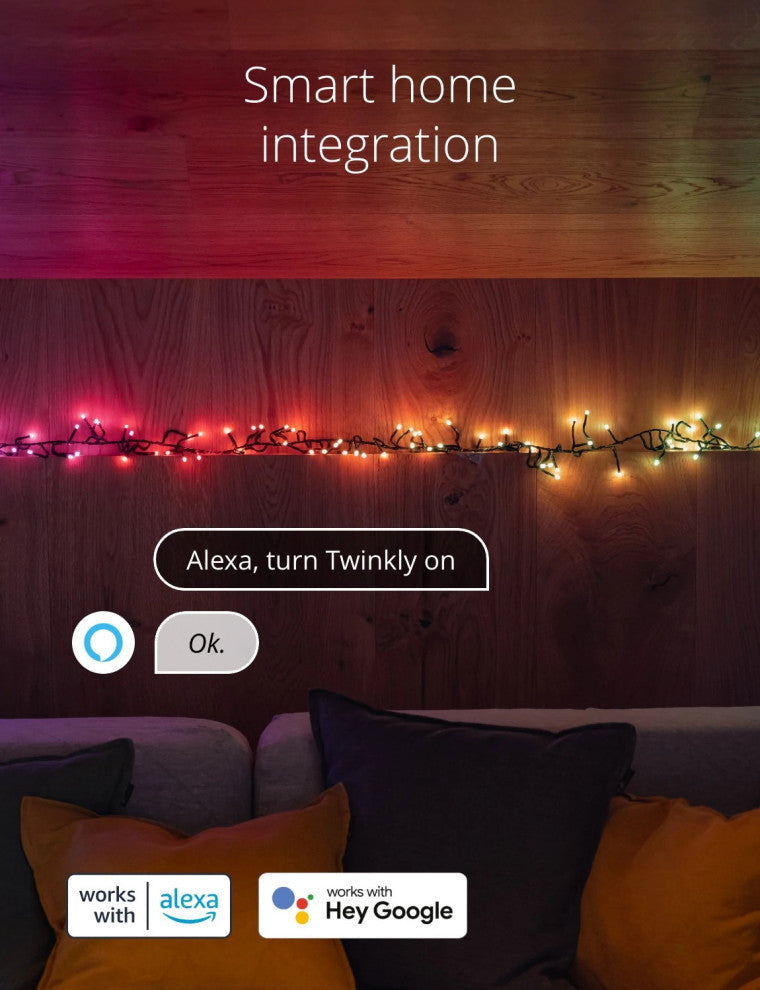 Twinkly TWC400STP-GUS App Controlled Cluster Light with 400 RGB LED Bulbs