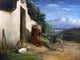 Tile Mural Monk Pulling Donkey By William Holbrook Beard, 6"x8", Glossy