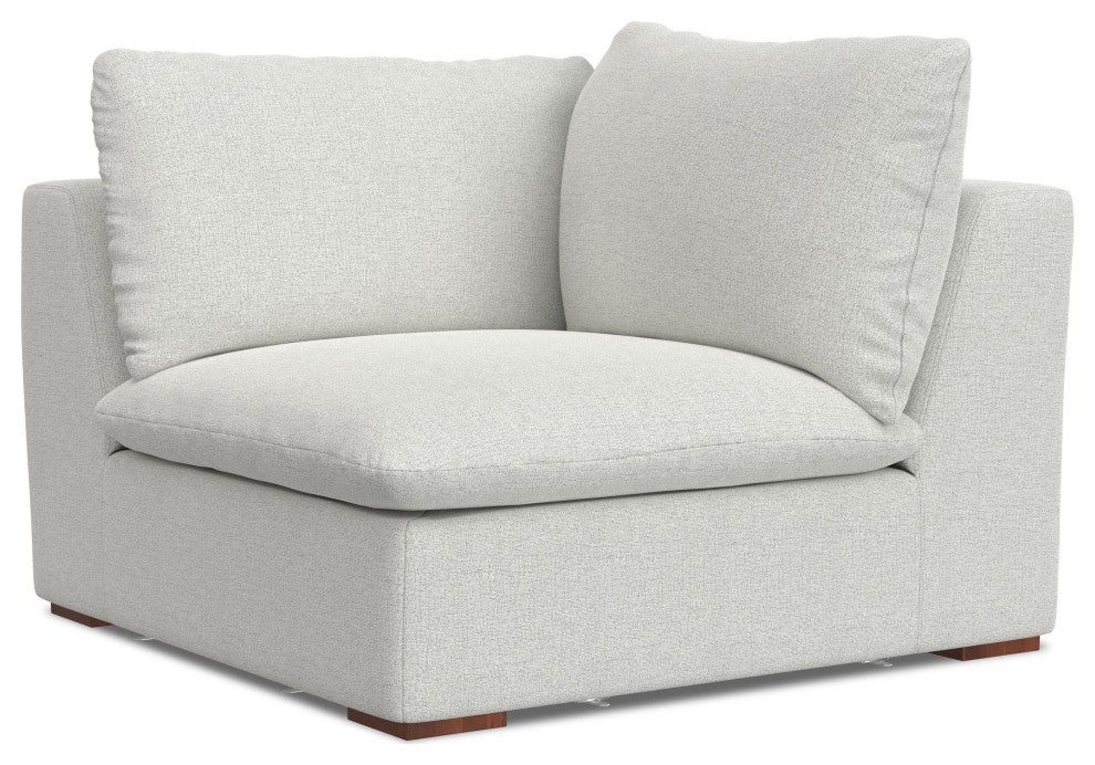 Jasmine Pit Sectional Modular Sofa in Performance Fabric, Cloud Grey