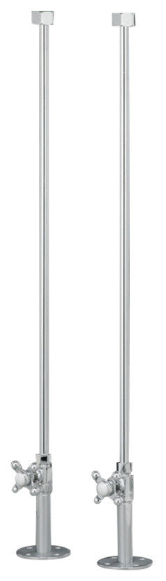 Cheviot Products Water Supply Lines For Rim Mount Bathtub Fillers, Chrome