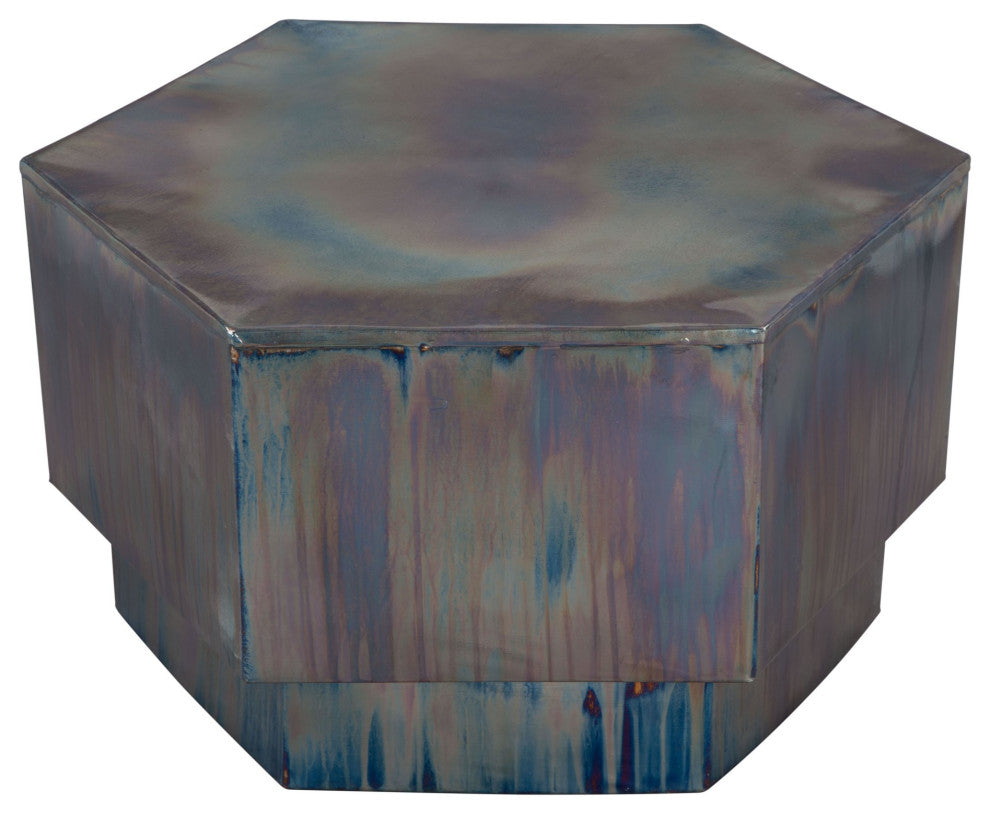 Coffee Table, Metal Iron, Multicolor, Rustic Industrial Lounge Cafe Hospitality