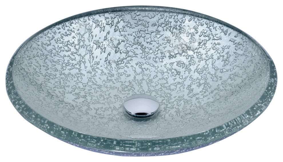 ANZZI Jonas Series Tempered Glass Bathroom Vessel Sink