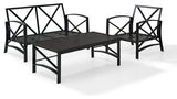 Kaplan 3-Piece Patio Set, Loveseat, Chair, Coffee Table, Mist