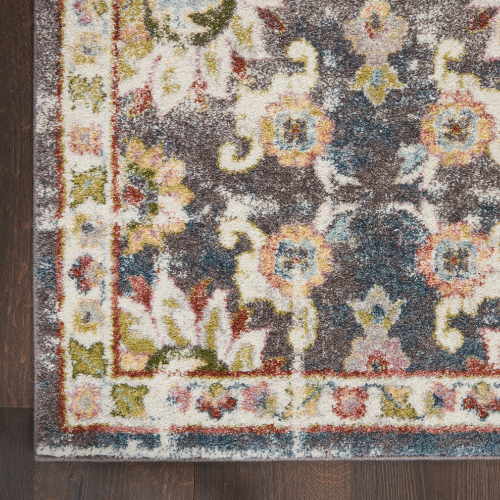Nourison Juniper Colorful Charcoal Multi 4' x 6' Area Rug