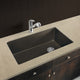 Radius Granite 31-in Undermount Kitchen Sink Kit in Espresso