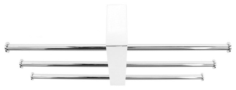 Sliding Rails Towel Rack, Polished Chrome