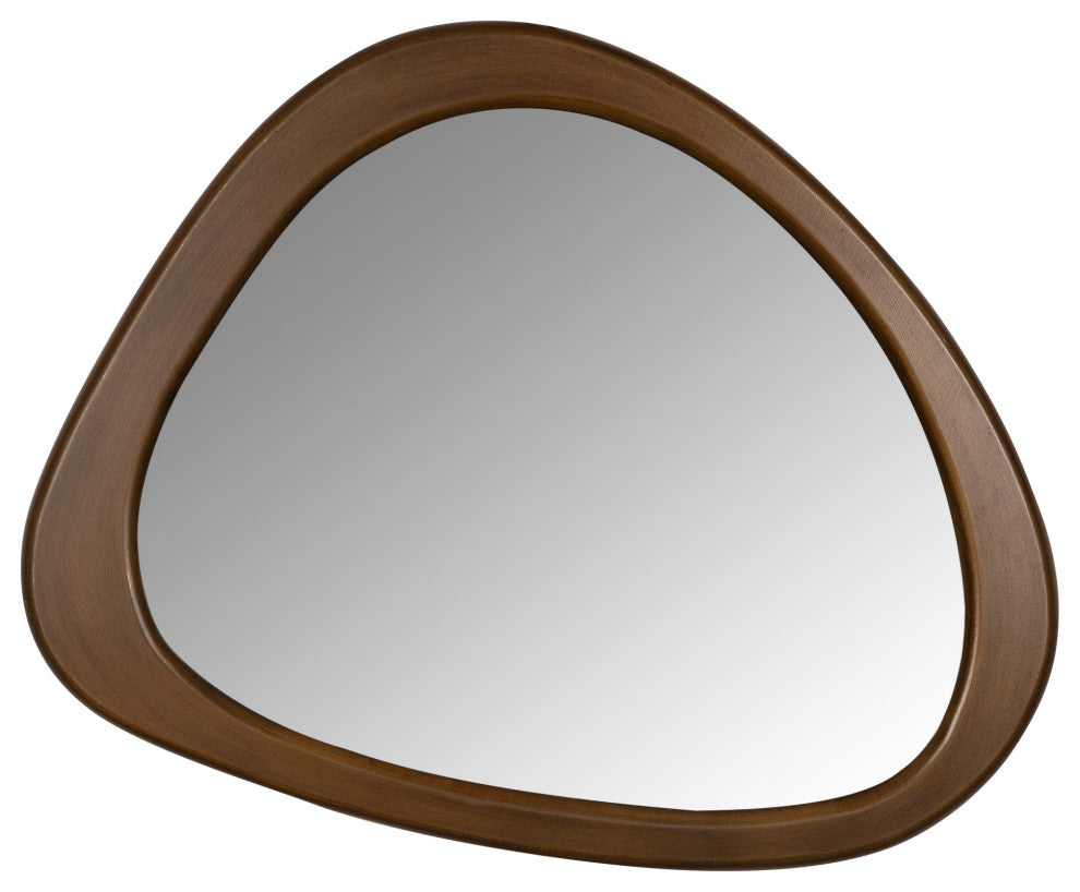 Asymmetrical Wooden Wall Mirror