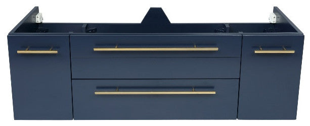Fresca Lucera Royal Blue Wall Mount Undermount Sink Modern Bathroom Cabinet, 48"