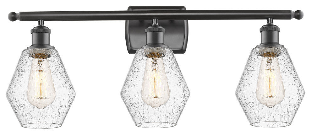 Innovations 516-3W-OB-G654-6 3-Light Bath Vanity Light, Oil Rubbed Bronze