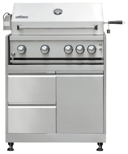 32" 4-Burner Built-In Propane Gas Grill