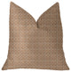 Uptown Orange and Ivory Luxury Throw Pillow, 24"x24"