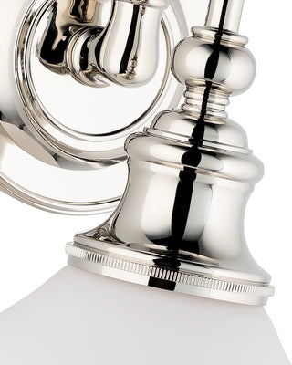 Sutton 1-Light Bath and Vanity With Opal Matte Glass Shade, Polished Nickel