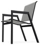 Bazza Sling Stackable Outdoor Dining Chair, Alloy/Black