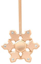 Rose Gold Plated Hanging Christmas Tree Snowflake Spinner Ornament