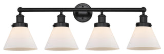 Innovations Cone 4-Light 34.75" Bath Vanity-Light Matte Black