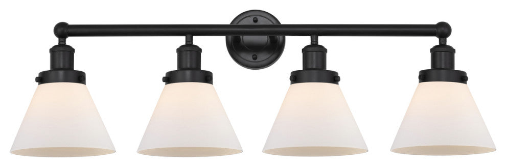 Innovations Cone 4-Light 34.75" Bath Vanity-Light Matte Black