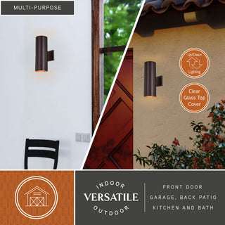 Chiasso 2 Light 14.25"H Outdoor Wall Light Deep Bronze