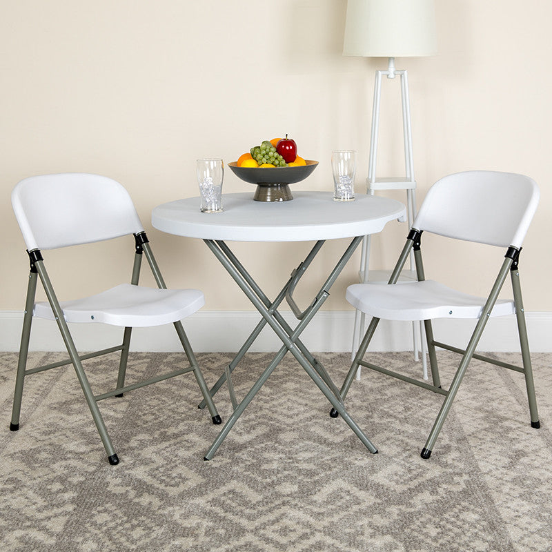 White Plastic Folding Chair