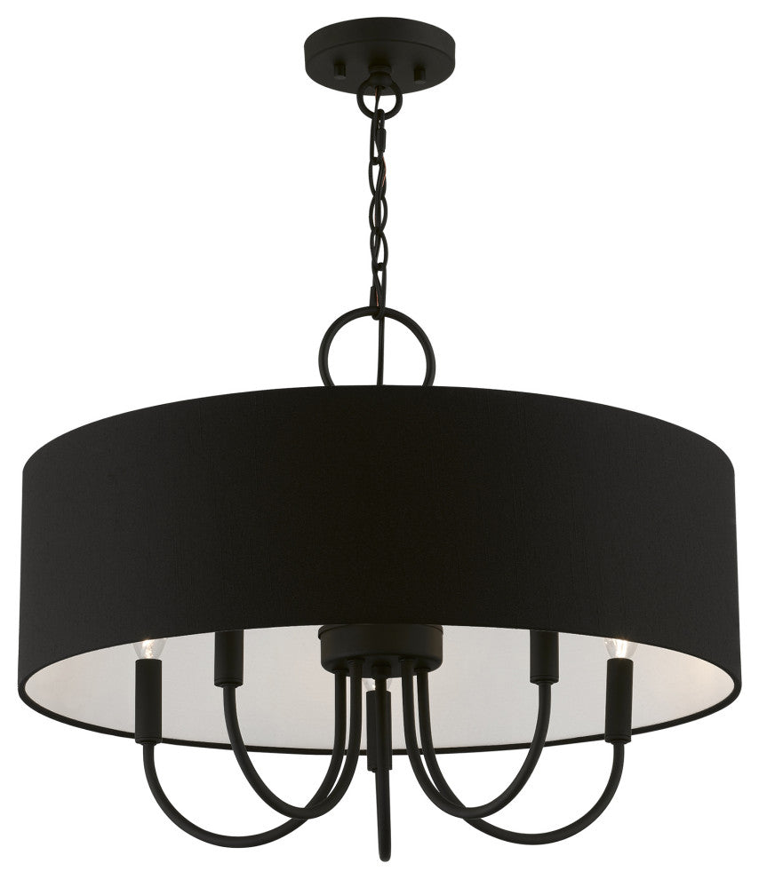 Livex Lighting 5 Light Black Pendant Chandelier
