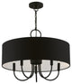 Livex Lighting 5 Light Black Pendant Chandelier