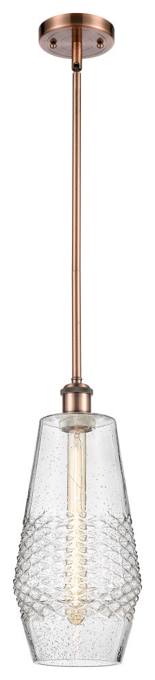 Innovations 516-1S-AC-G684-7 1-Light Mini Pendant, Antique Copper