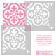 Felicity Tile Stencil - DIY Faux Tiles - Cement Tile Stencils, Large