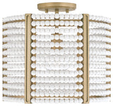 Capital Lighting 247111 Brynn 14"W Semi-Flush Drum Ceiling - Aged Brass Painted