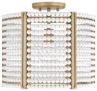 Capital Lighting 247111 Brynn 14"W Semi-Flush Drum Ceiling - Aged Brass Painted